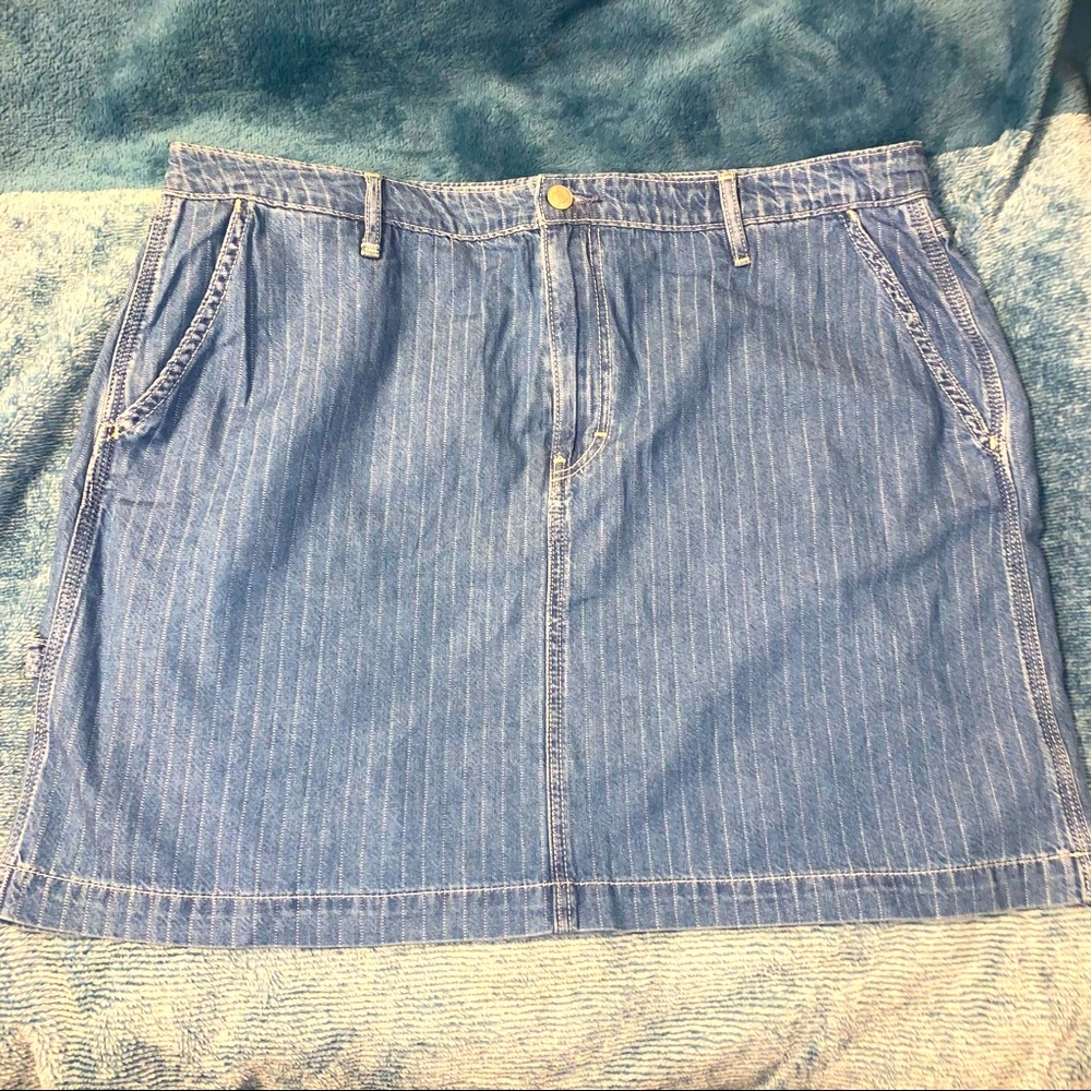 GAP Pinstripe Denim Skirt